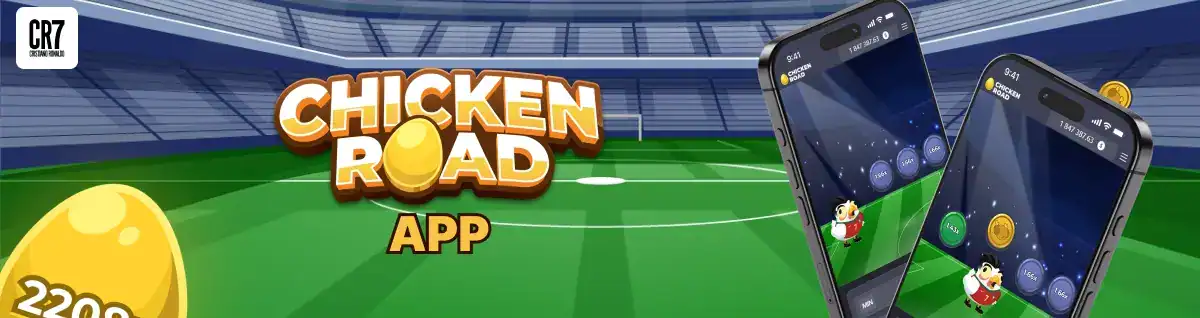 Ejemplo de banner de estafa: app de Cristiano Ronaldo Chicken.
